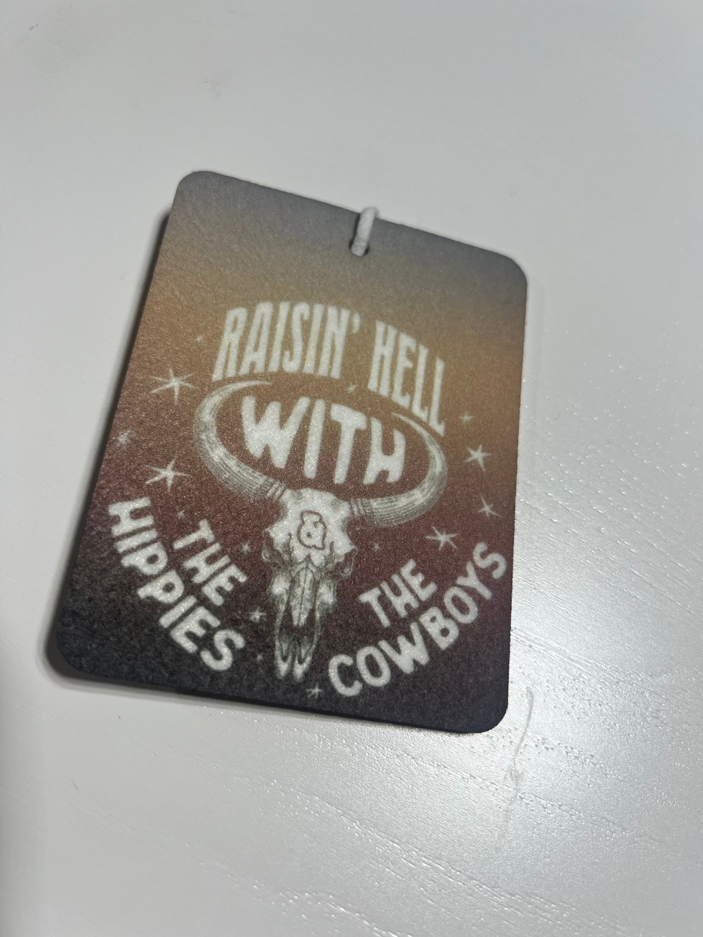 With the Hippies and the Cowboys Air Freshener