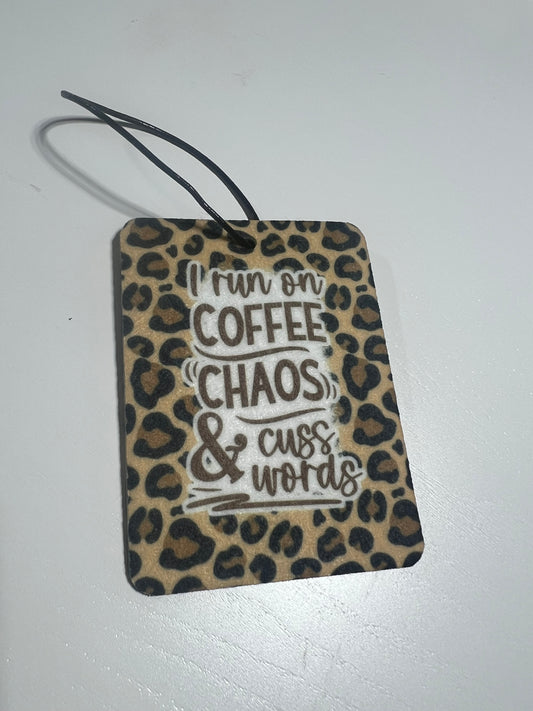 Coffee, Chaos and Cuss Words Air Freshener