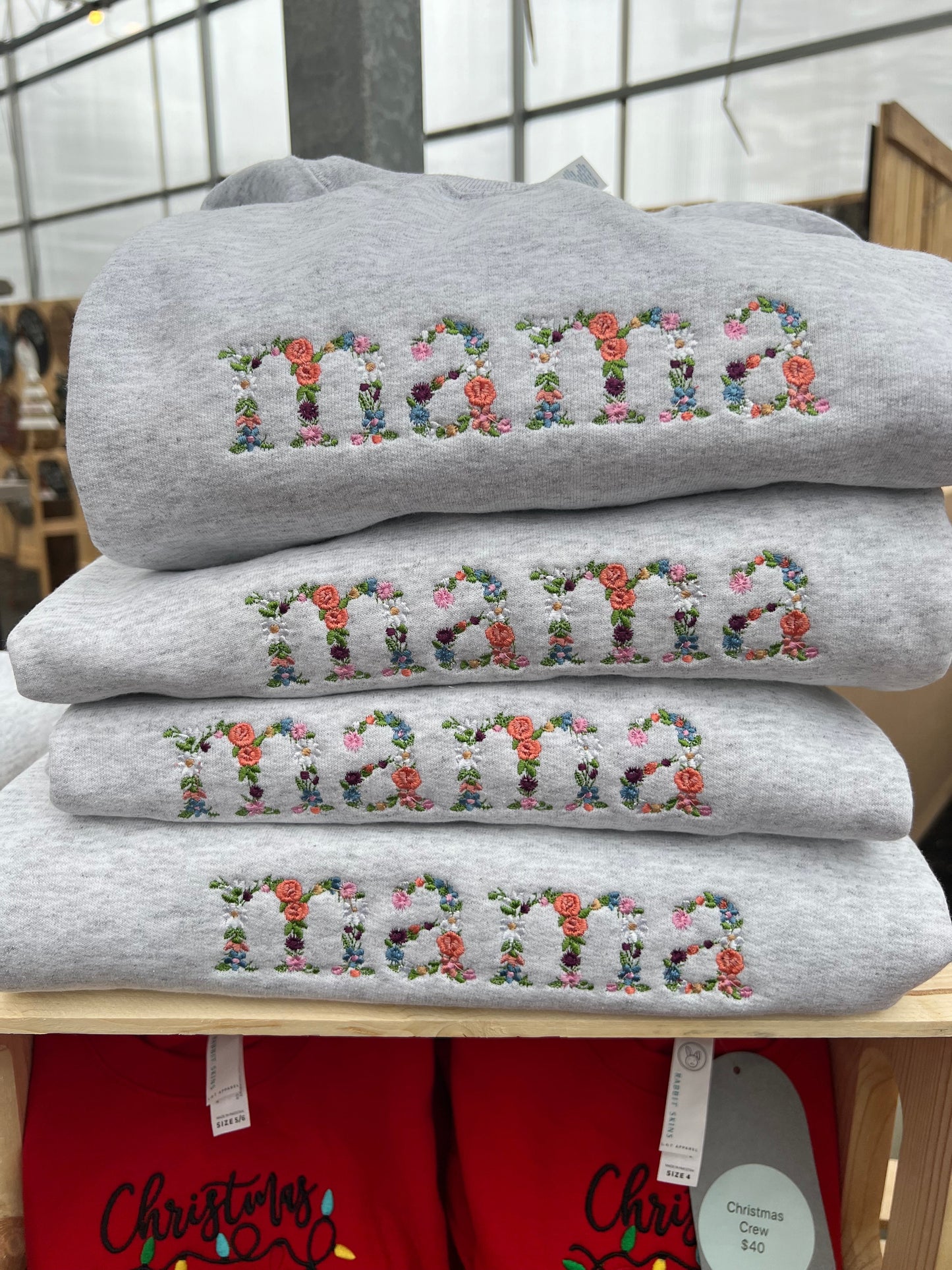 Mama Floral Crewneck w/ names