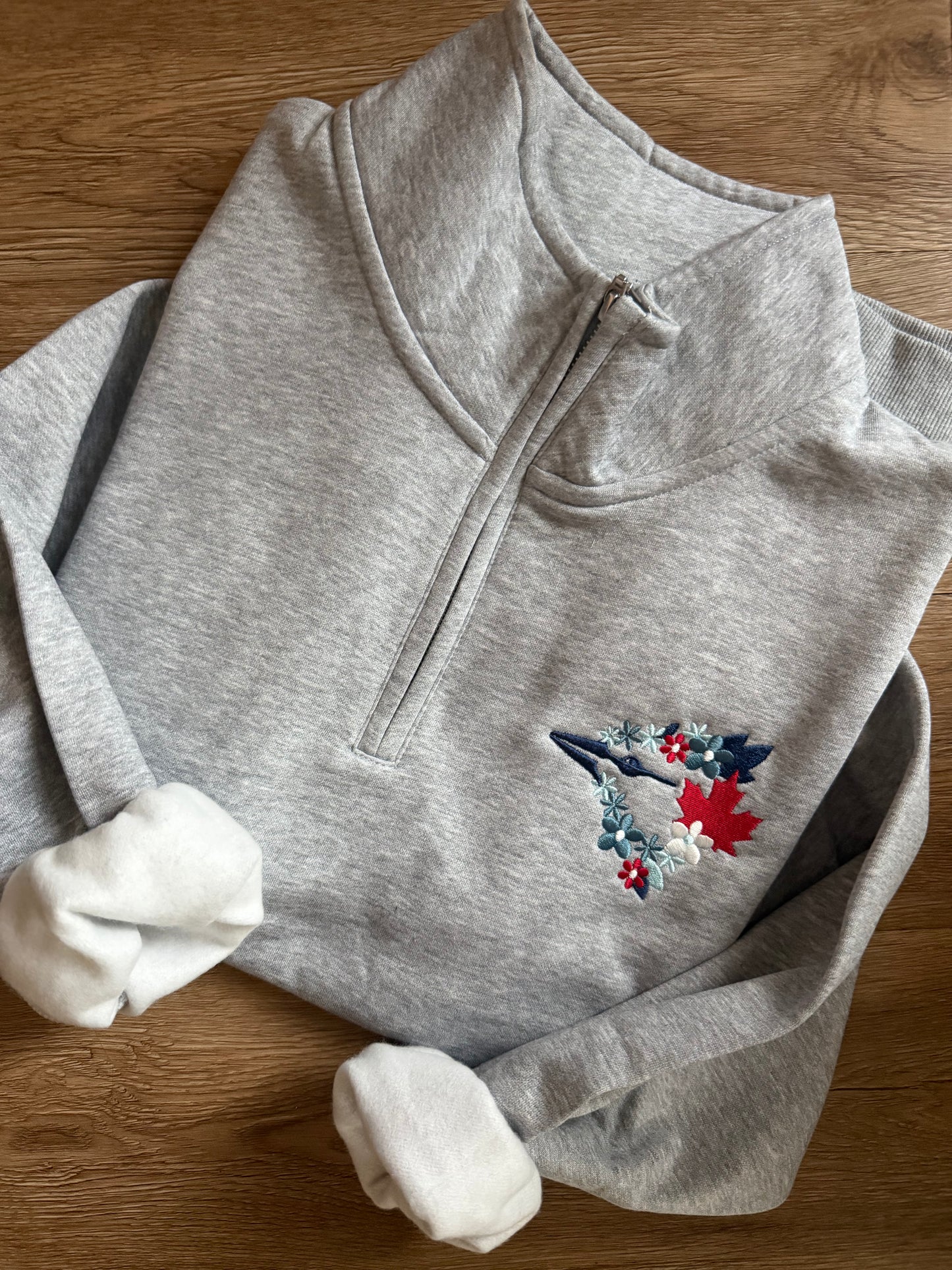 Floral Jays Quarter Zip