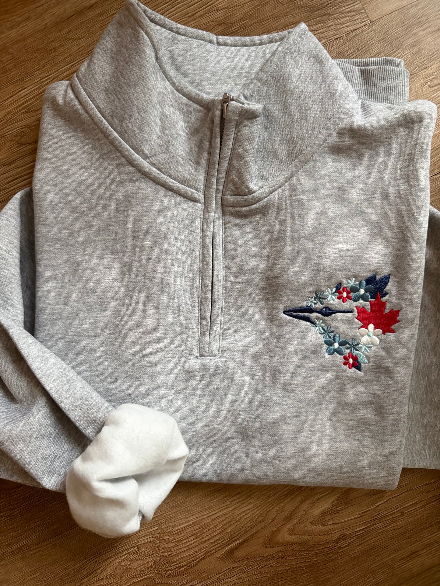 Floral Jays Quarter Zip