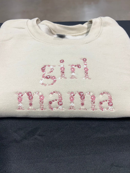 Girl Mama Floral Crewneck w/Names